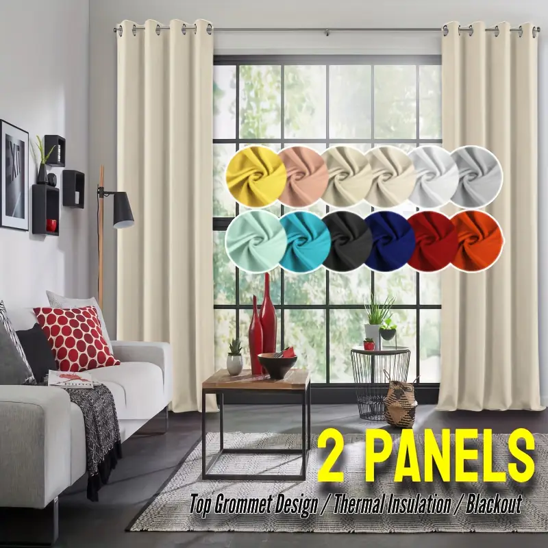 SJSXWQN Tende Per Interni Palma Verde Tende Per Interni Oscuranti Con Occhielli Tenda Oscurante Termica Isolante - Foto 8