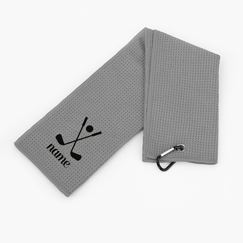 TEMU [Personnalisation] 1pc, Serviette de golf personnalisée en microfibre , avec motif et nom, lavable à , adaptée à une utilisation et à la ,