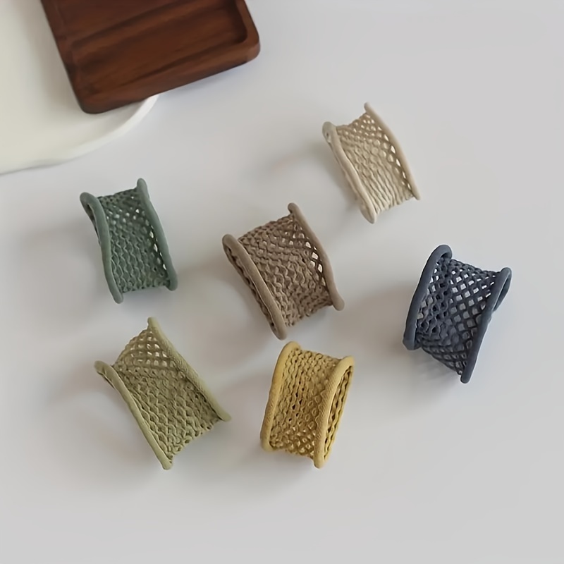 TEMU 6-pack High Hair Ties, Towel Hair Bands, Sports Hair Elastics, Trendy Instagram Hair Accessories