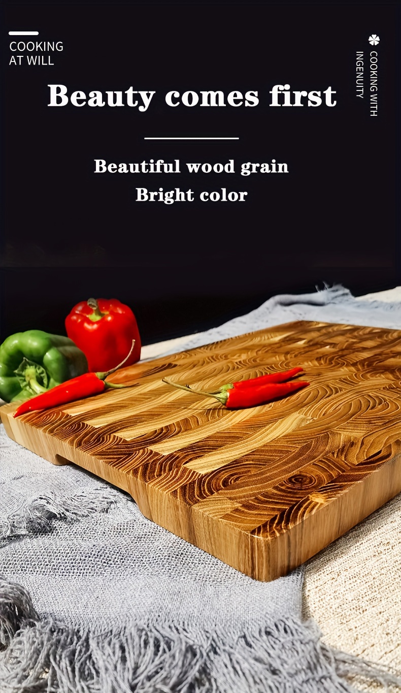 1p teak kitchen cutting board home creative cutting board thick wooden chopping board wooden cutting board details 3