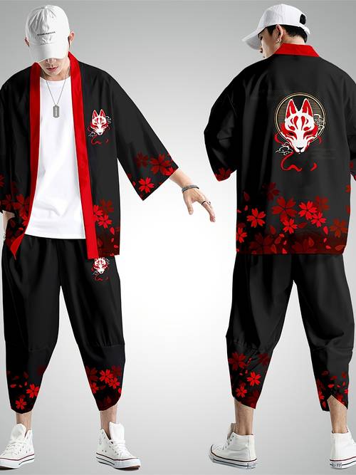 original cartoon kimono set 3 pattern cute women men adults back to school 3d print