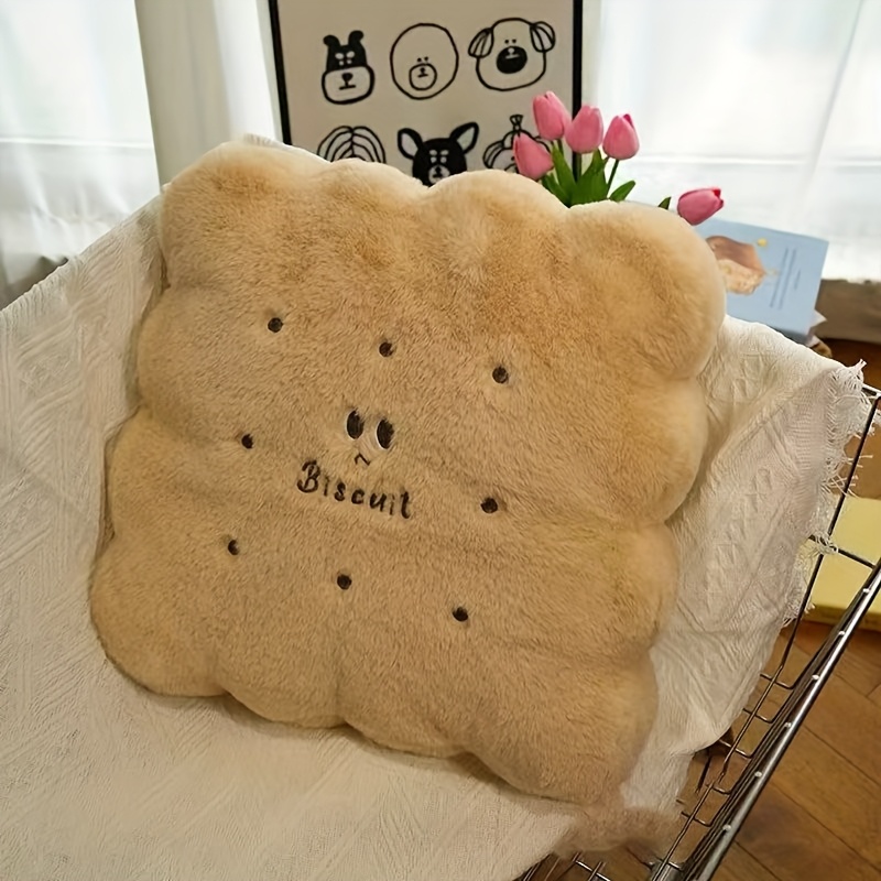 E-shop 1 Stück weiches bequemes Keks-förmiges Kissen, dekoratives Kissen für das Zimmer, niedliches Stilkissen, geeignet für verschiedene