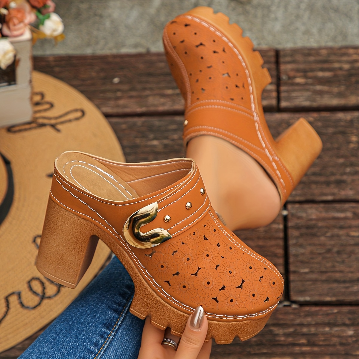 womens fashion clogs mules multi color stylish perforated footwear comfortable trendy shoes for daily wear   walking gardening casual   must have shoes for   women women shoes Product details 2