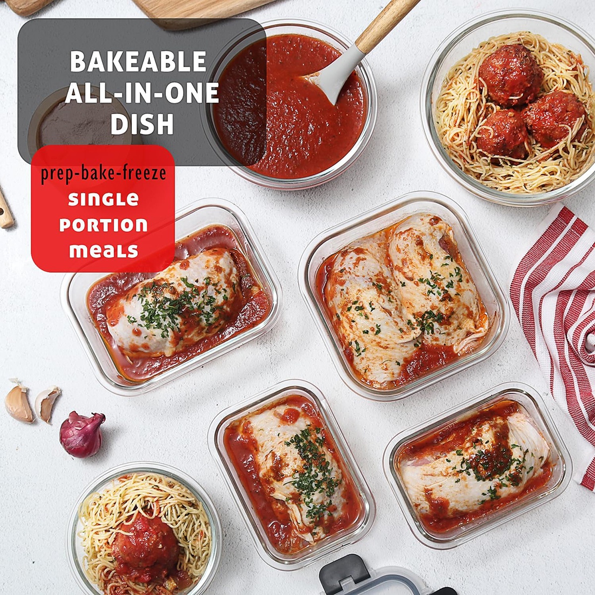 glass crisper set with lid glass food container thickened lead   suitable for lunch meal preparation refrigerator freezer bento container sealed   bisphenol a free Product details 1