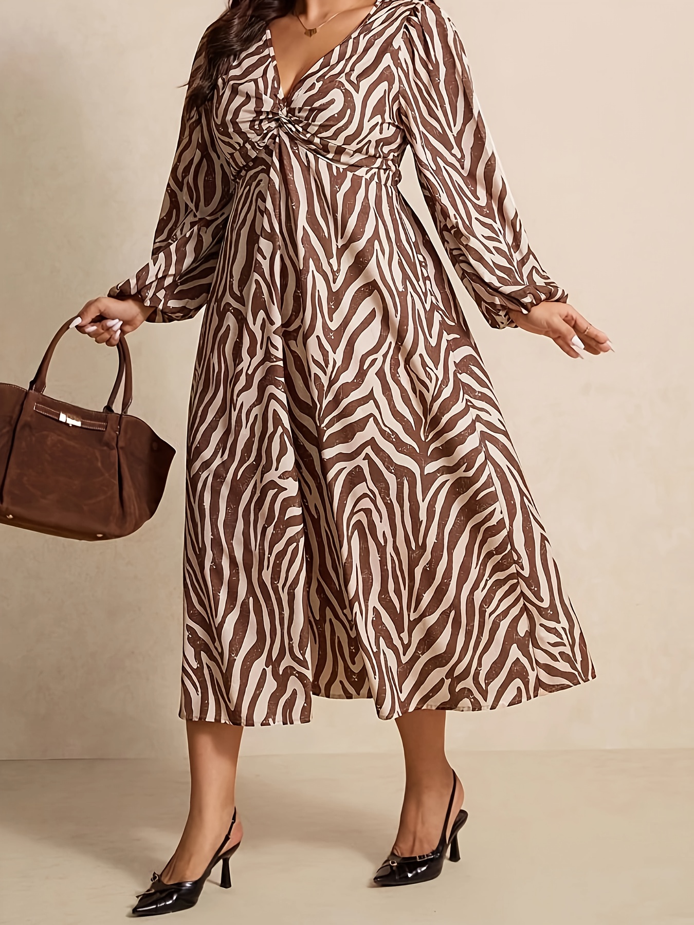 zebra print dress sold on Temu Canada