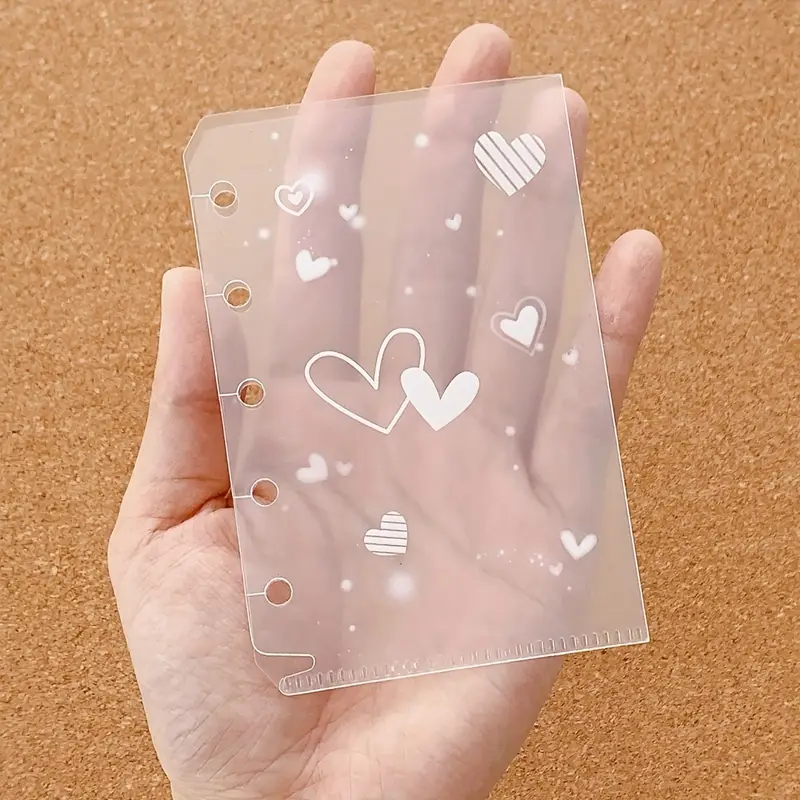 5pcs transparent plastic binder pockets 5 hole 5 size - Temu 5pcs transparent plastic binder pockets 5 hole 5 size - Temu