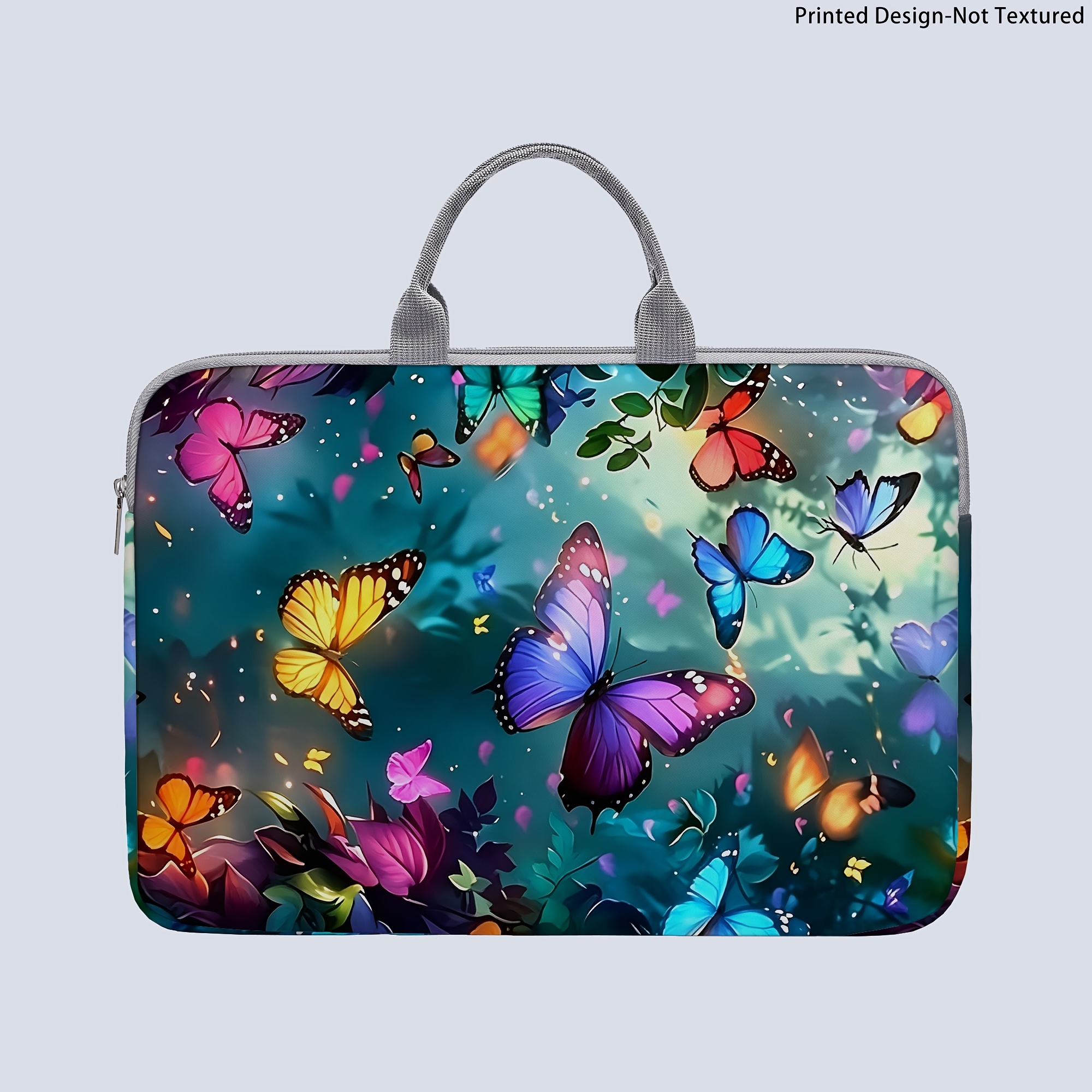 TEMU [printed Design-not Textured] 1 Laptop Bag, -print Laptop Bag, Briefcase-style Fabric Bag, Fits 14-inch Laptops, Soft Laptop Sleeve,
