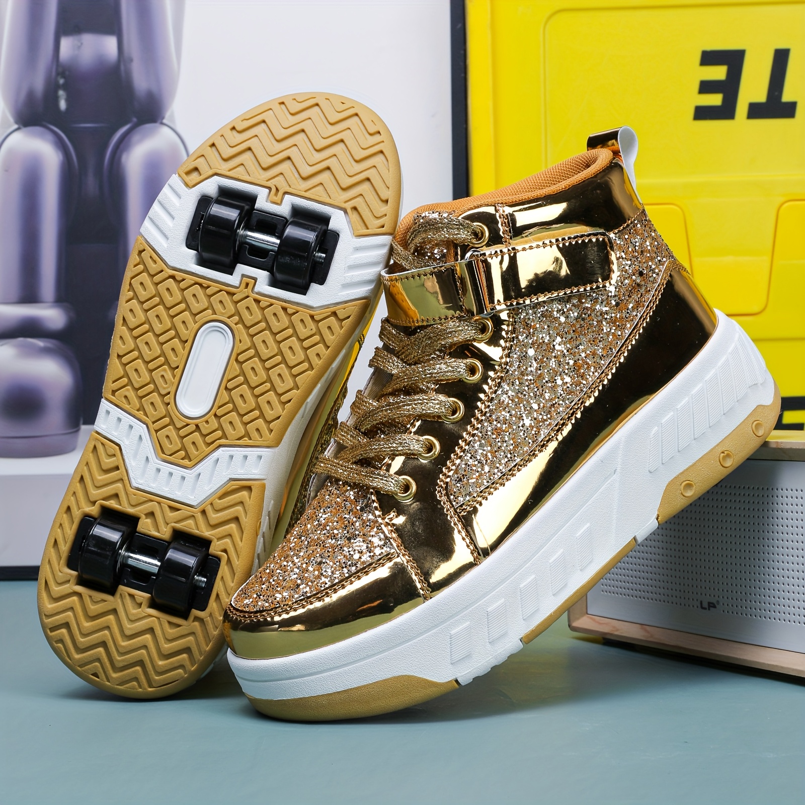 zapatillas deporte moda juvenil altas patines desmontables Temu