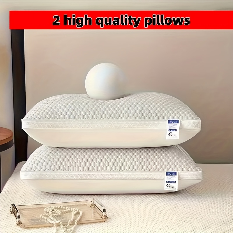 2er-Set atmungsaktive Nackenkissen mit Massageform und Reißverschluss für besseren Schlaf