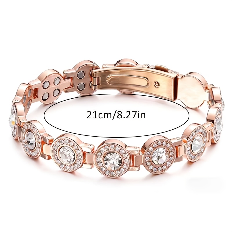 Ladies' Magnetic Bracelet — Rose Gold Plated Adjustable