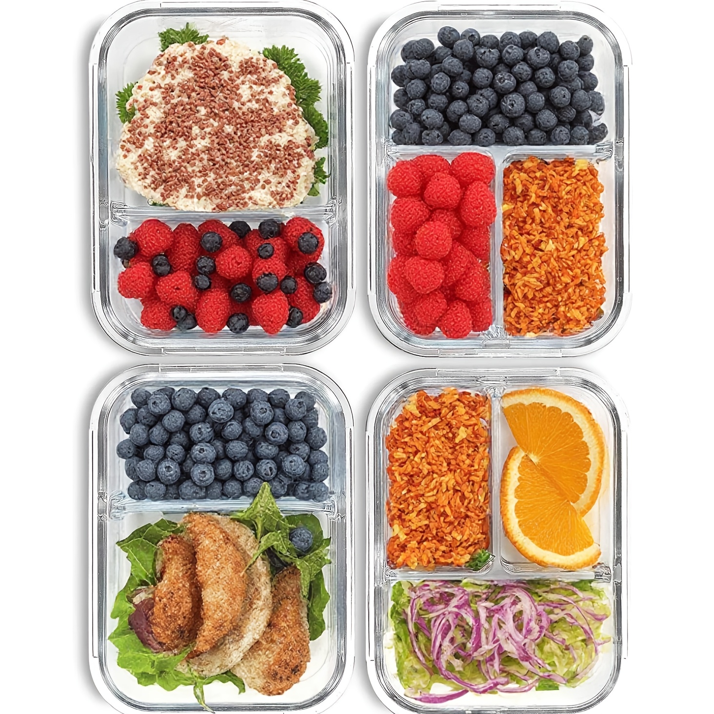 glass meal prep containers sold on Temu United States
