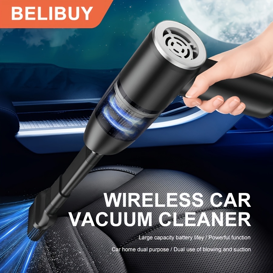item picture [Car Wireless Vacuum Cleaner] 15000Pa Large Suction Power Handheld And Portable, Long Battery Life Fast Charging with Flat Suction Head, Powerful Vacuuming, Hair Removal, Pet Hair, Nook And Cranny Cleaning, Dust And Hair In The Car, And Suck It Up