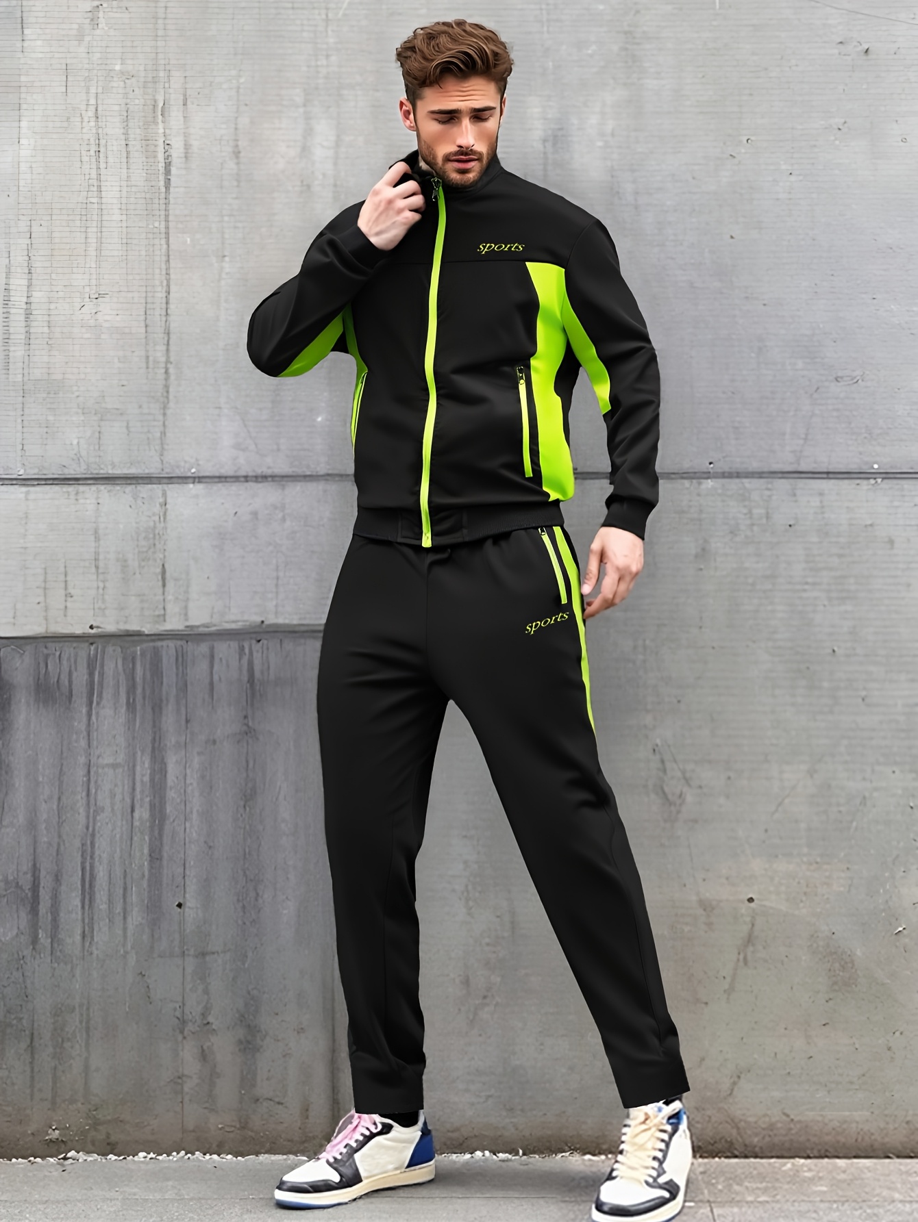 Sweat Pants Black And Yellow Sweatsuit Mens Yellow Black Mens Tech