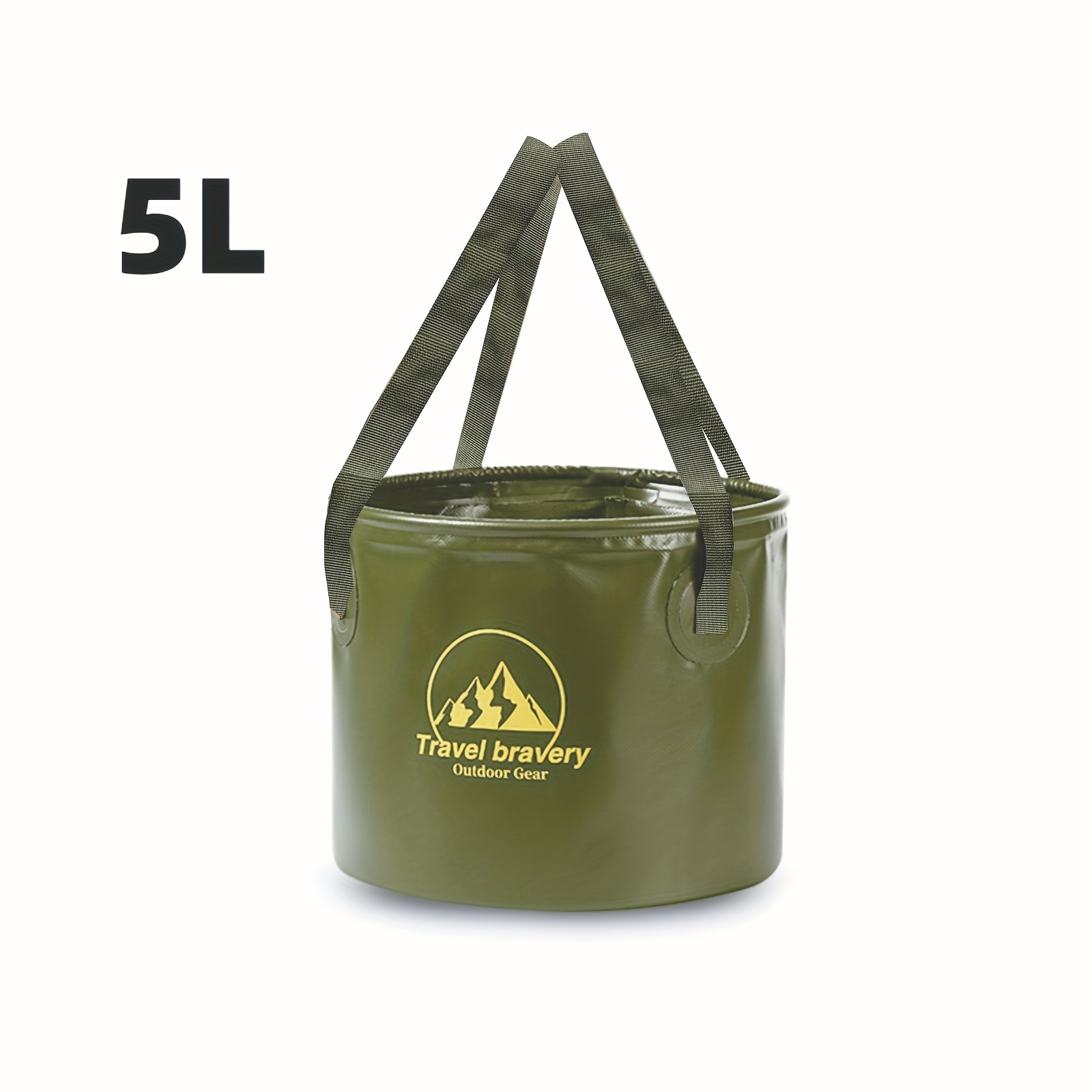 Outdoor Small Capacity 5 Foldable Bucket Portable Travel Camping Handheld Water Bucket Storage Bucket