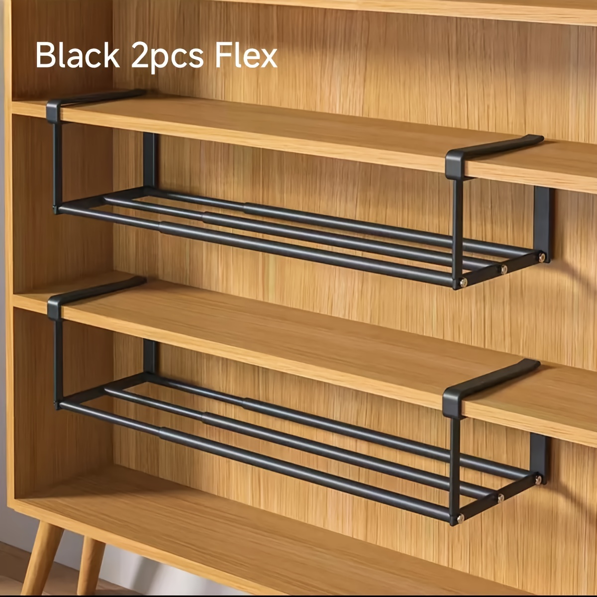 E-shop 1/2/3-tlg. multifunktionaler Schuhorganizer, ausziehbares Hänge-Regal, Schuhregal für unter das Regal, Schichtaufbewahrung für Schrank,