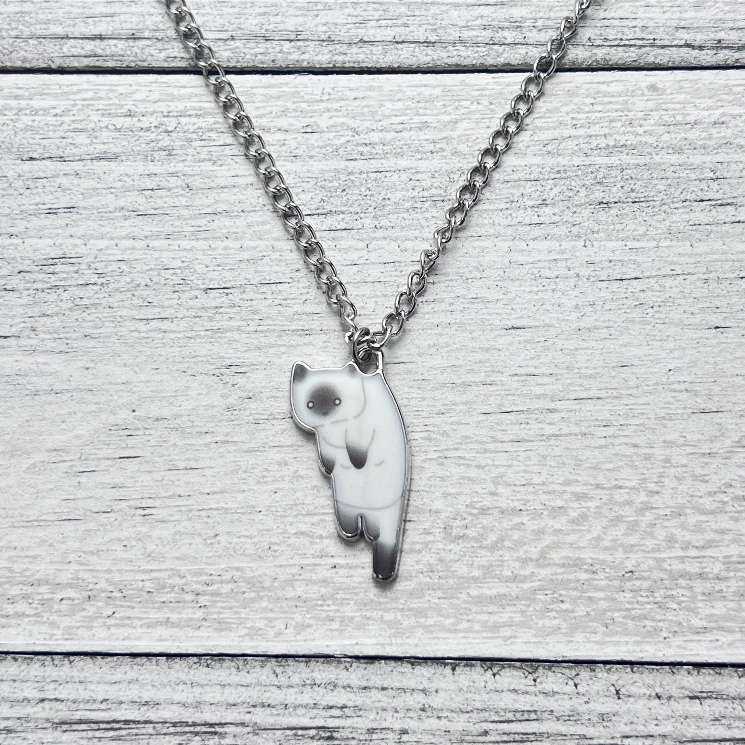 Adorable Cat Pendant Necklace, And Summer Collection, Colorful Couple's Necklace, Japanese-style Printed Cat Series, Featuring A Pendant, Perfect Gift For Cat Lovers