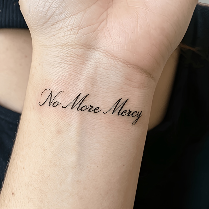 3pcs Waterproof Temporary Tattoo Stickers, English Quotes Design