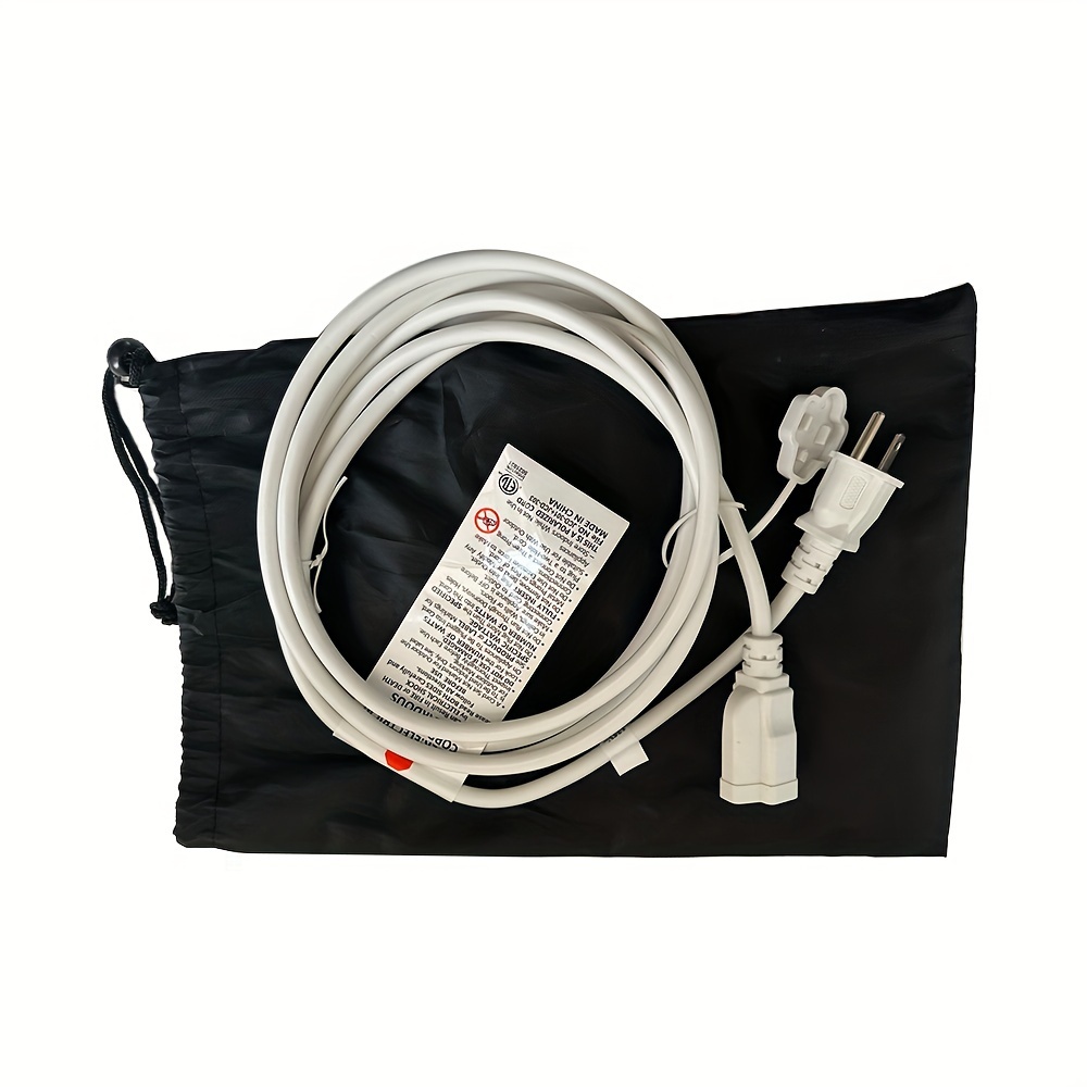 Cable de alimentación de CA Pigtail de 2 clavijas 18AWG, cable de  alimentación de repuesto 120V CA enchufe de pared, cable polarizado de 3  pies negro