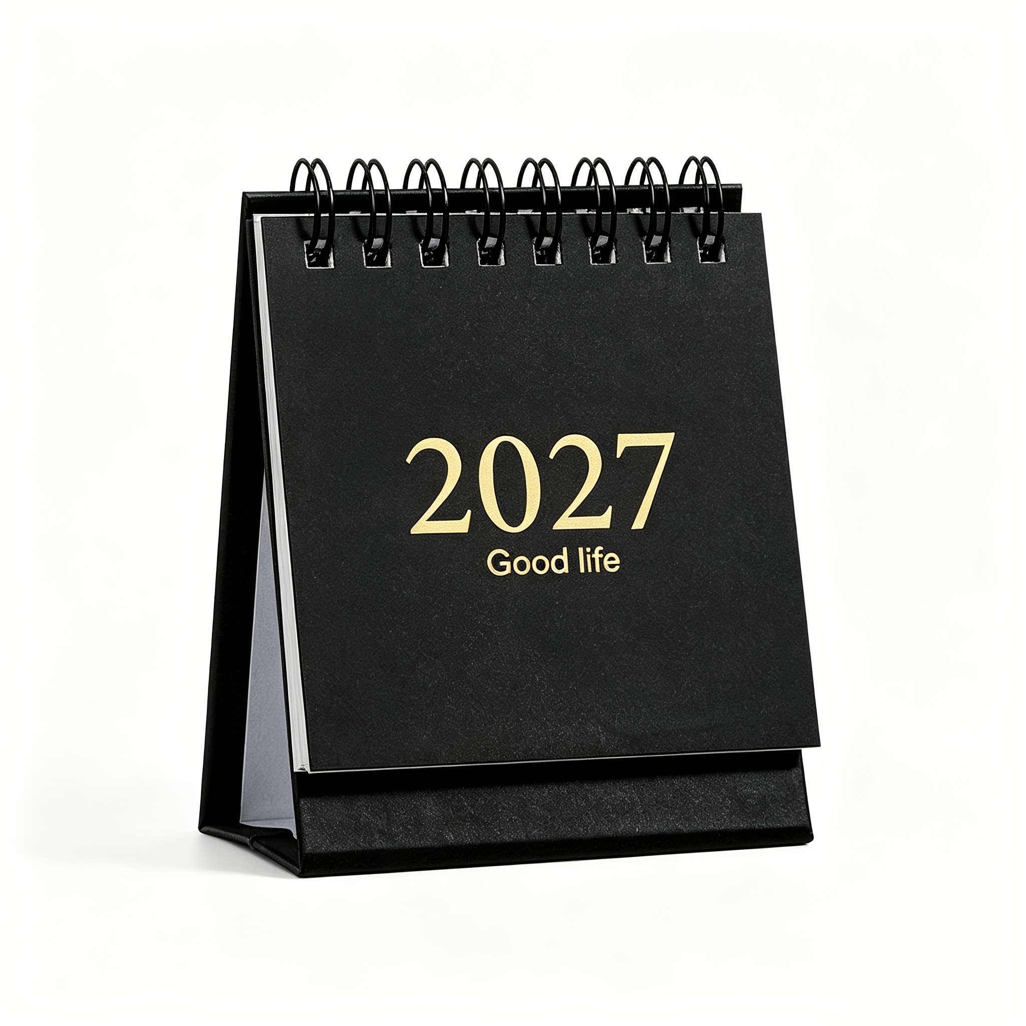 TEMU 1pc 6 Couleurs 2027-2028 Mini Calendrier de Bureau, Calendrier à Rabat de Bureau en 18 Mois, Petit Calendrier de Bureau pour la Décoration de