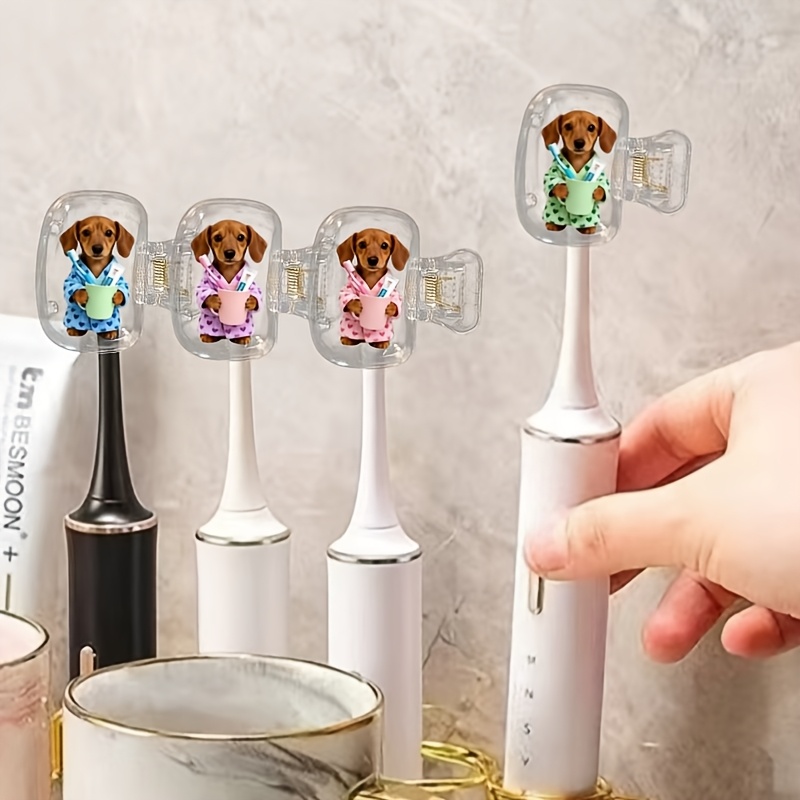 4pcs Dachshund Pajamas Brushing Teeth Series Toothbrush Set