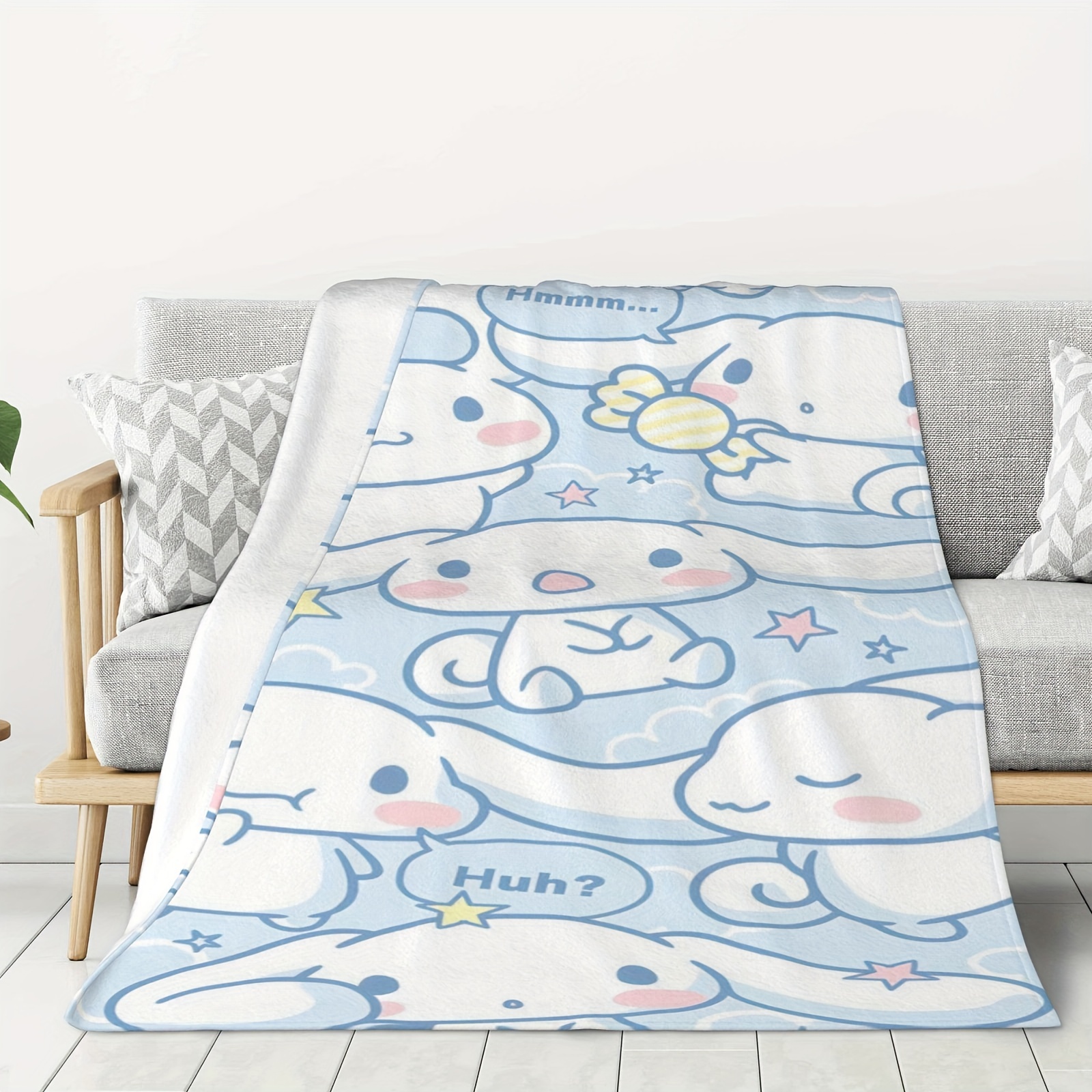 

Sanrio 1pc Cinnamoroll Blanket Comfort Flannel Blanket Nap Blanket Giving Gifts For Good Friends