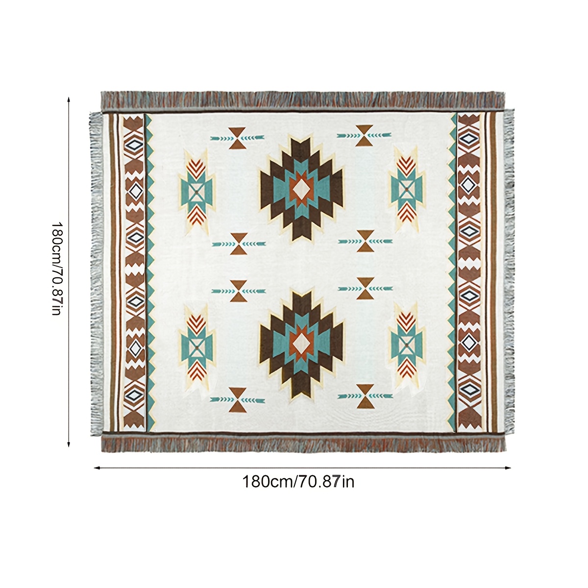 1pc Picnic Blanket, Camping Tablecloth Carpet Bohemian Tent Camping Mat Sofa Blanket, Outdoor And Indoor Universal Carpet Non-food Direct Contact