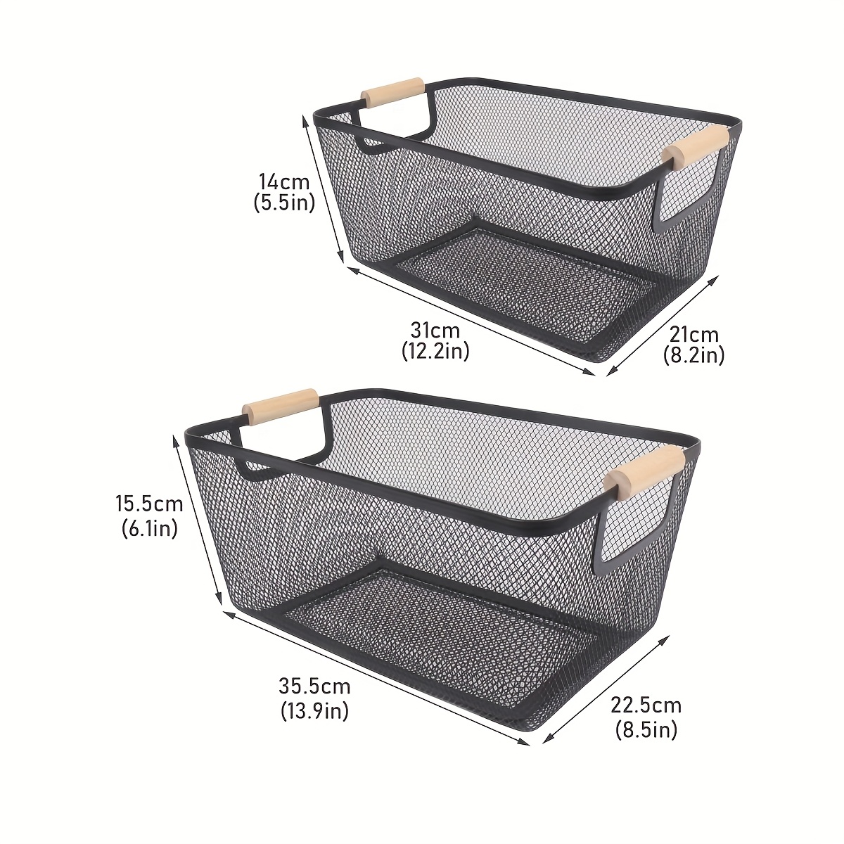 Black Storage Basket, Multi-Functional Home Storage Basket