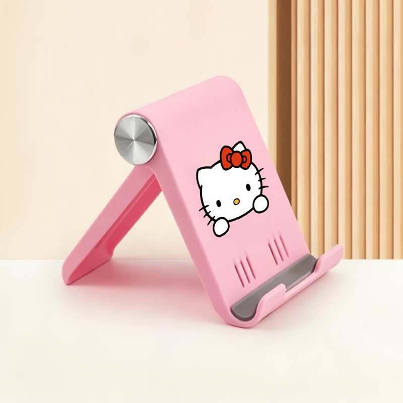 Hello Kitty Foldable Phone Stand, Adjustable Desktop Mobile Phone Holder, Cute Kawaii Bracket For Viewing, Universal Smartphone Support For All Phones