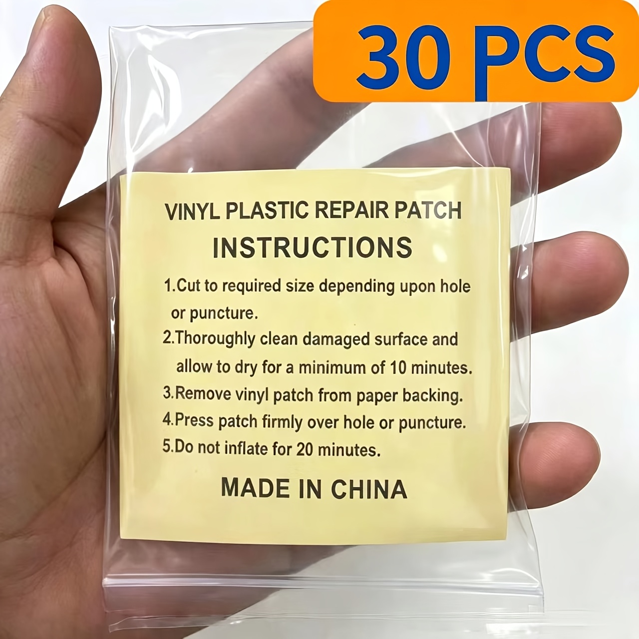 TEMU 30pcs Large Pool Product Repair Patches, 7 X 7 Cm, Inflatable Product Repair Patches, Waterproof Self-adhesive Portable Repair Patches, Suitable