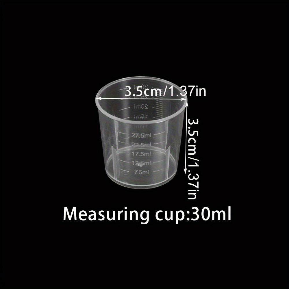 20pcs 30ml Clear Disposable Measuring Cups With Precise For Epoxy Resin, Silicone Molds & Crafting Supplies