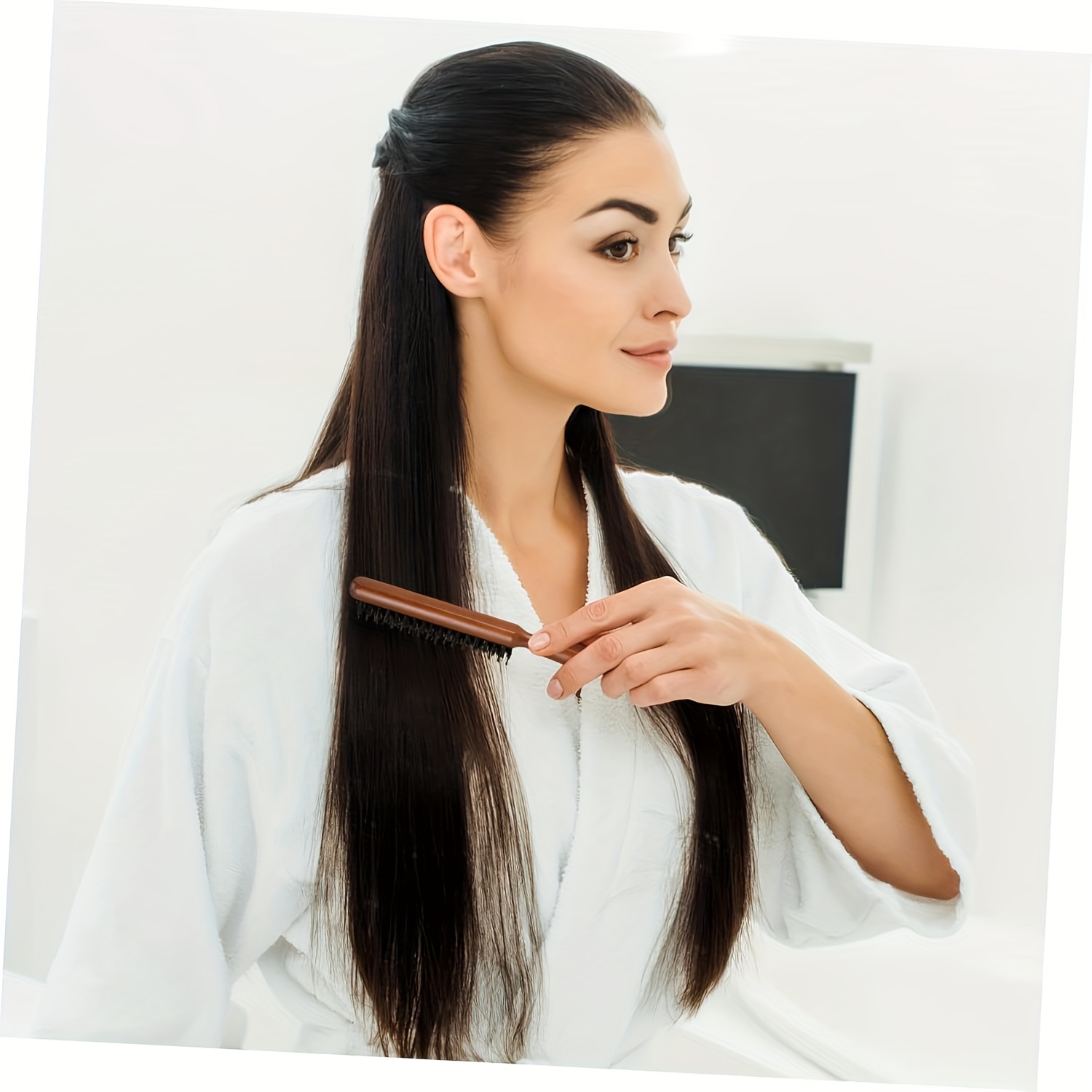 bristle slick back hair brush soft/medium smoothing Temu Mauritius