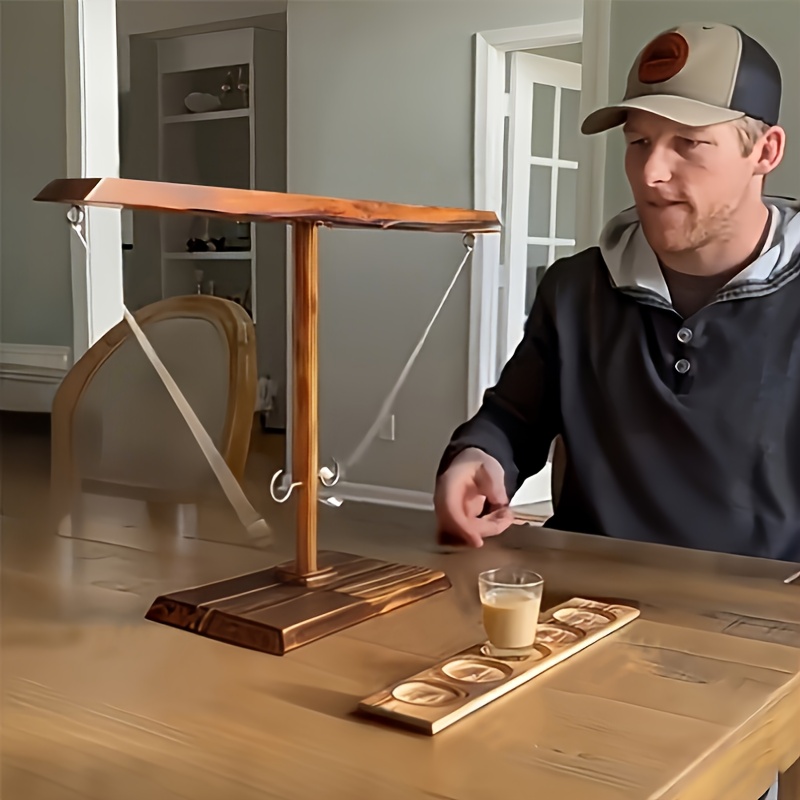 Ultimate Wooden Ring Toss Game - Perfect for Indoor/Outdoor Parties, Family Gatherings & Bar Fun - Easy Assembly, Unique Natural Design - Ideal Holiday Gift, Hook, Combat Game