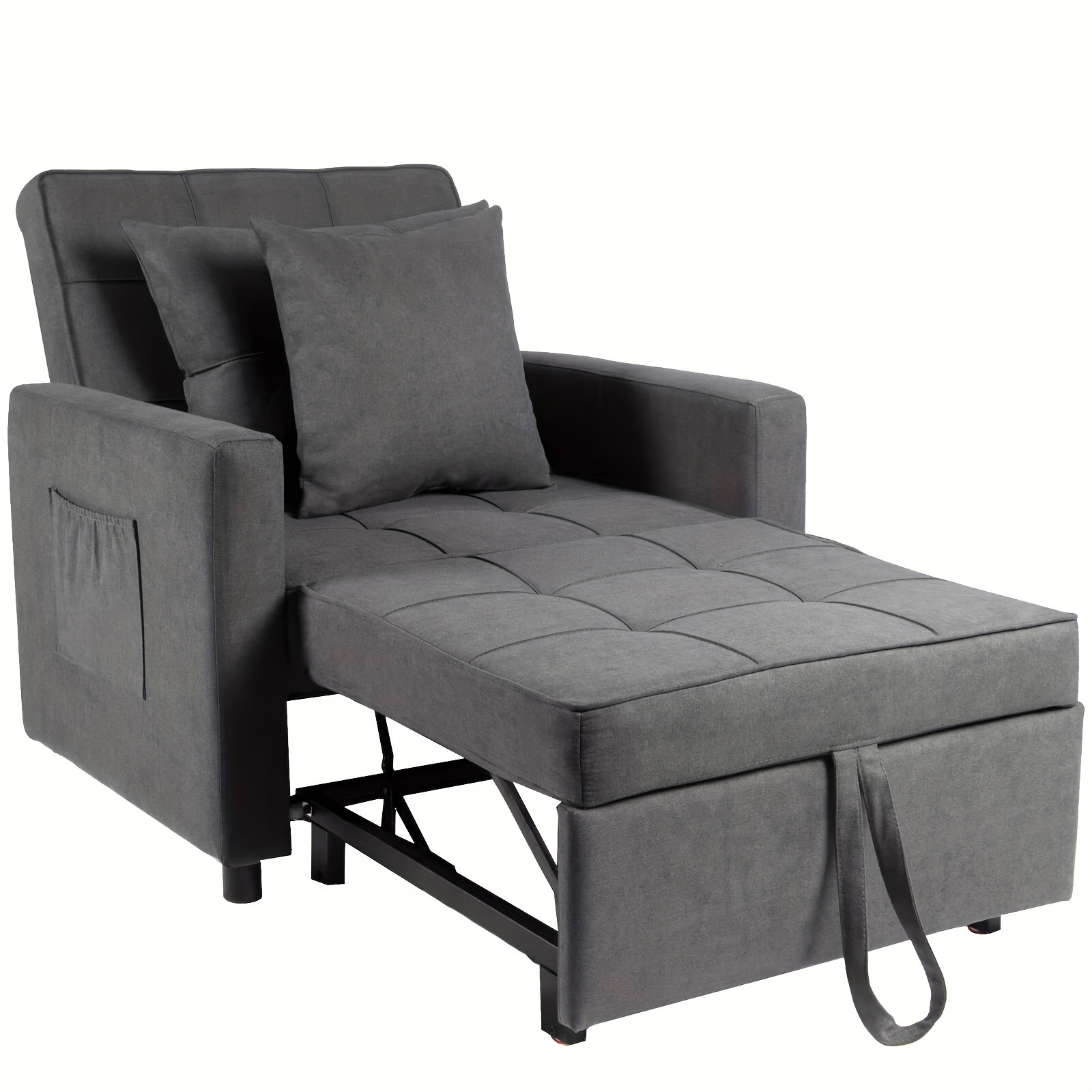 TEMU Sofa Bed Chair 3-in-1 Convertible Chair Bed, Lounger Sleeper Chair, Single Recliner For Small Space With Adjustable Backrest
