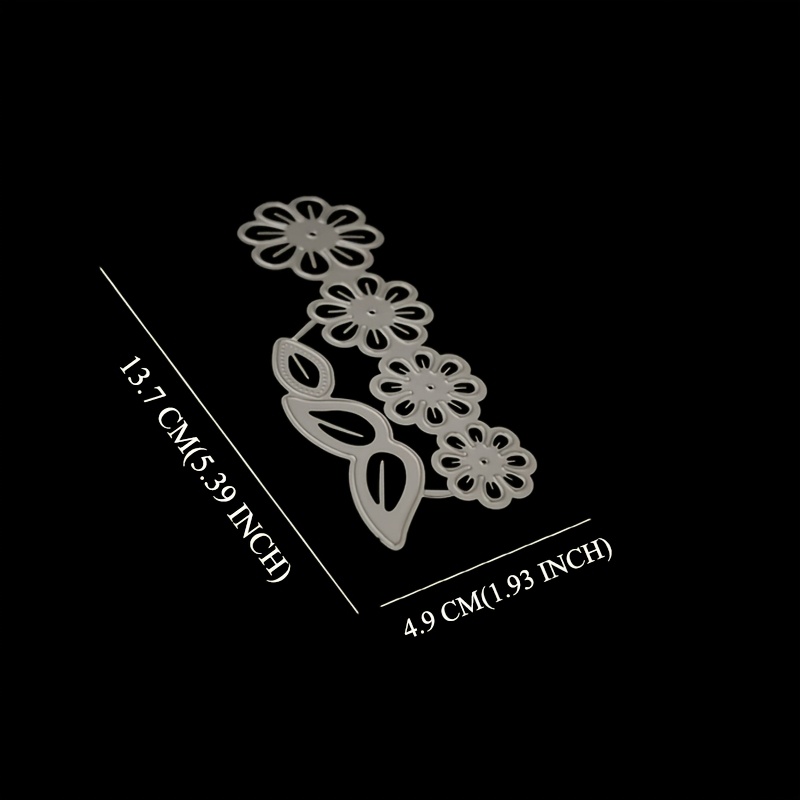 TEMU 1pc Layer Dasiy Flowers With Leaves Cutting Dies For Card Making, Wedding And Birthday Decorations Craft Gifts Card Background Die Cuts, Spring