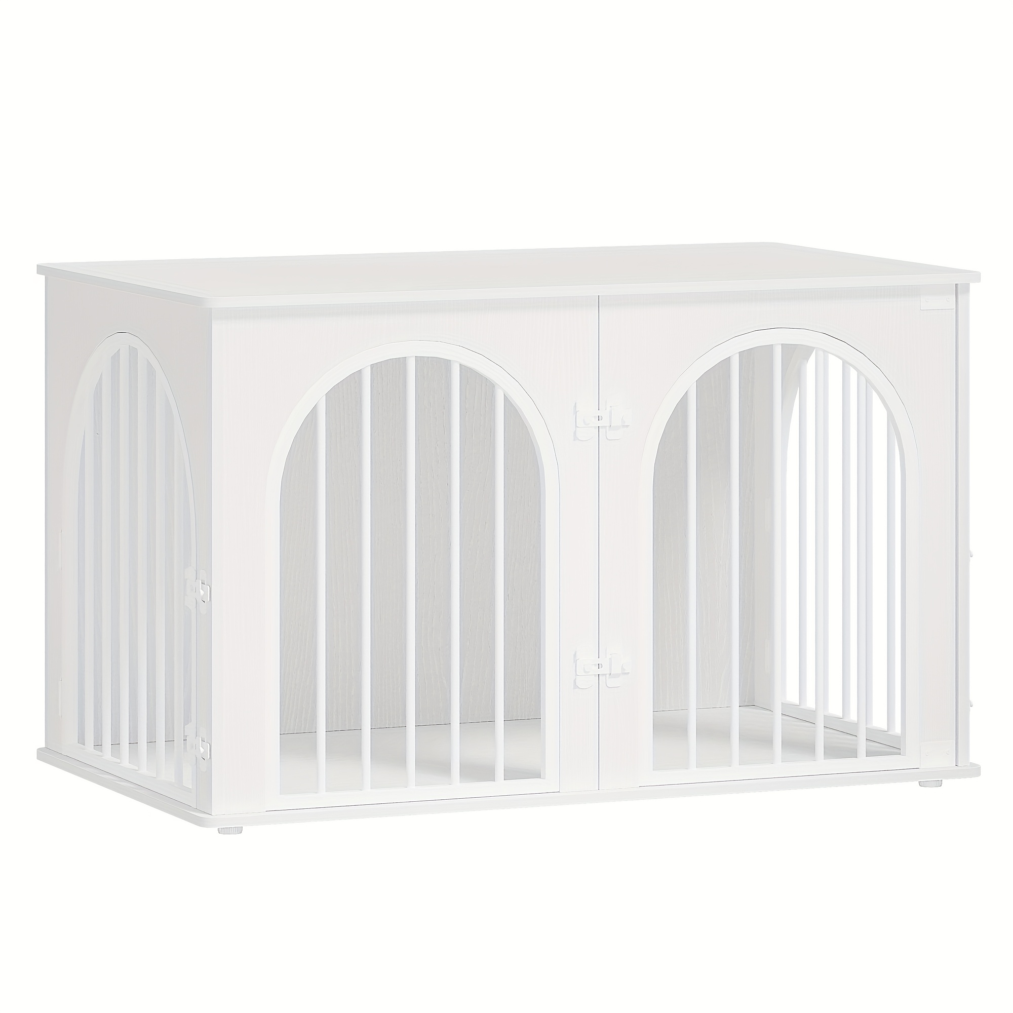 Modern Crate Furniture With Arched Door, 3-way Access, Heavy-duty Indoor Pet Gate For Medium/large Dogs, 60 X X 63cm, Side Table & Nightstand Functionality, Dog Furniture