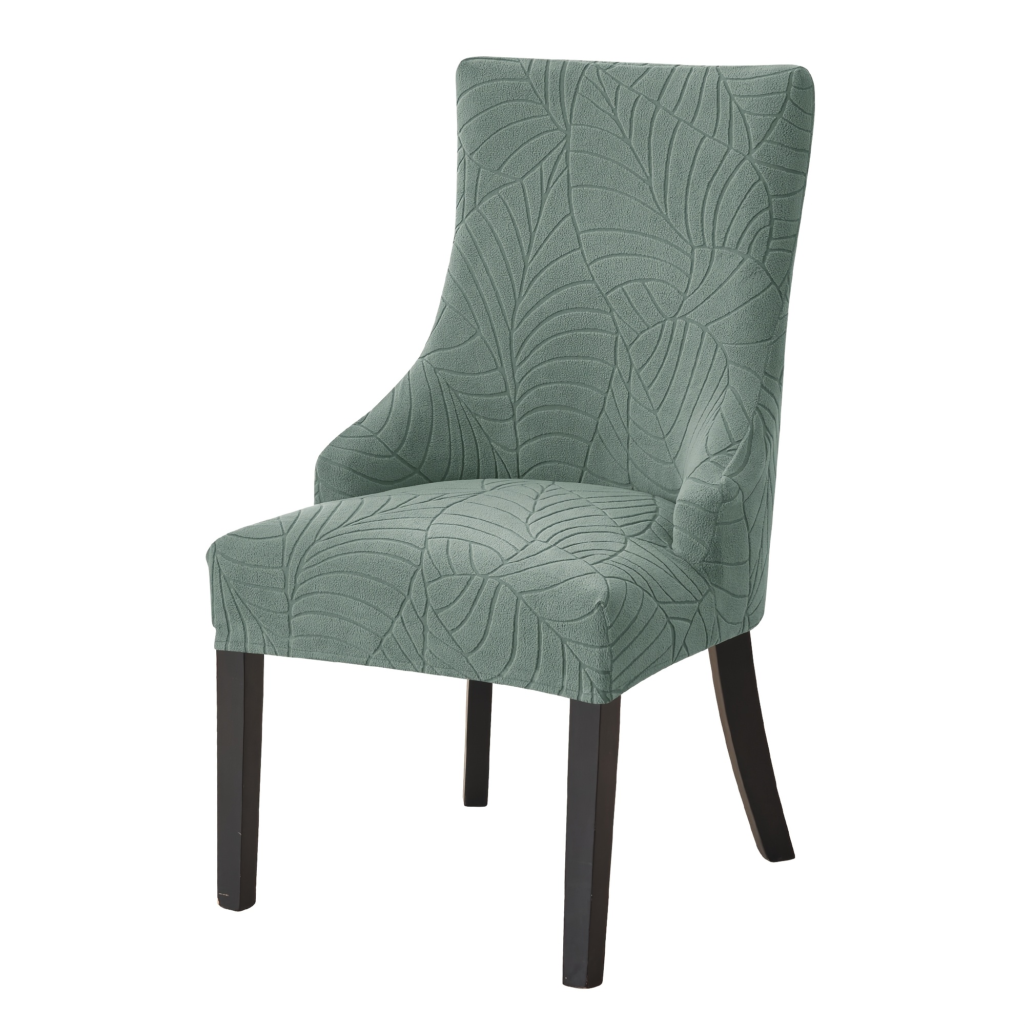 TEMU 1pc Frosted Leaf Velvet Armchair Cover, Wingchair Protector