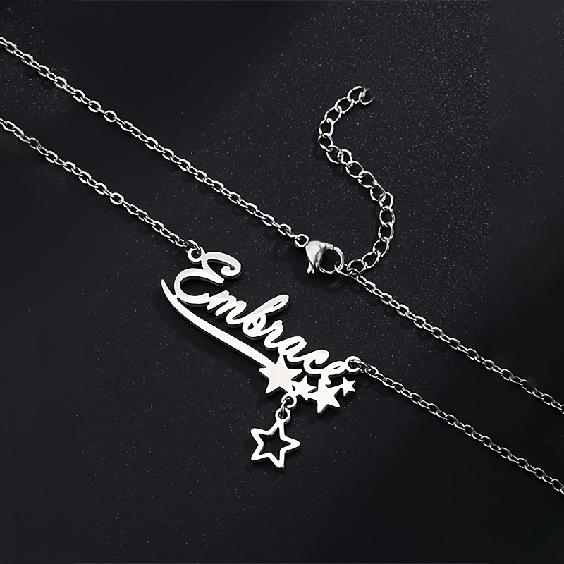 Custom 18K Gold-Plated Star Pendant Necklace for Couples
