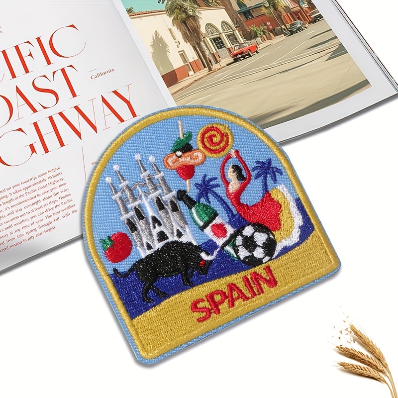 

1 Pack Spain Embroidered Iron-on/sew-on Patch, Mixed Applique For Clothing, Dresses, Skirts, Hats, Jeans, Diy Fashion Accessories