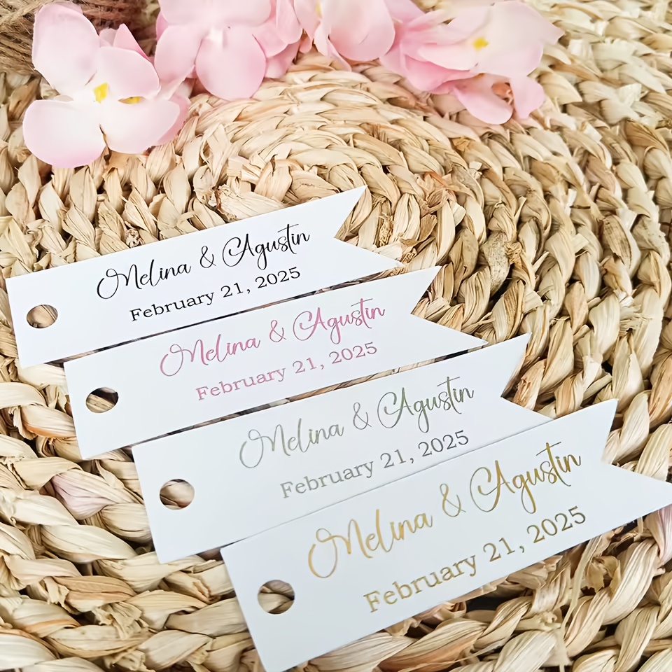 TEMU 50 Etichette Personalizzate "Grazie" per Matrimoni, Bomboniere, Feste di Compleanno e Decorazioni - Etichette Regalo Personalizzate per