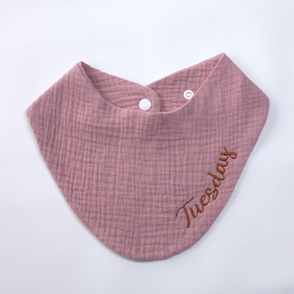 TEMU 1pc Of European And American Solid-color Breathable And Comfortable Dog Scarf With Embroidery And Press-button Pet Triangular Scarf Suitable For