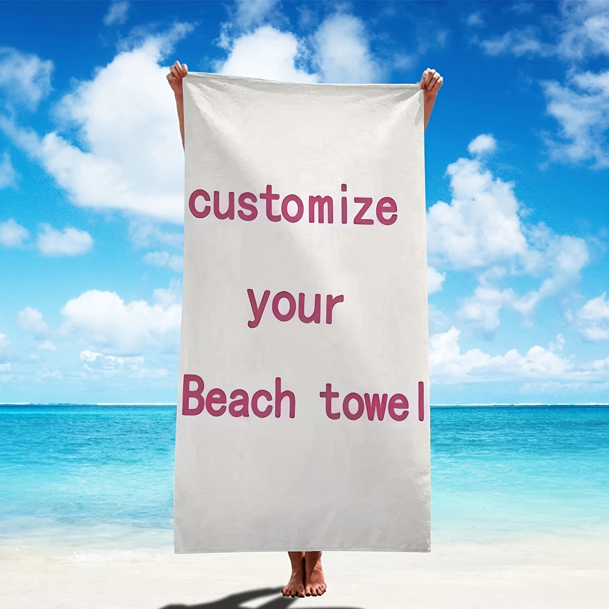 

Custom Beach Towel - Polyester, Machine Washable, Sports Fans &