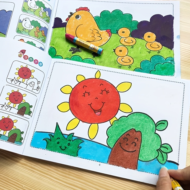 Do-It-Yourself Art Or Craft Projects, Educational Coloring Books Featuring Hand-Drawn Illustrations of Animals And Vegetables, a Car Painting Book with Designs of Animals, Fruits, Characters, Or Graffiti, Showcasing Clear Lines And Intricate Patterns, Ideal for Gifts During Easter, Halloween, And Christmas. Chinese Version