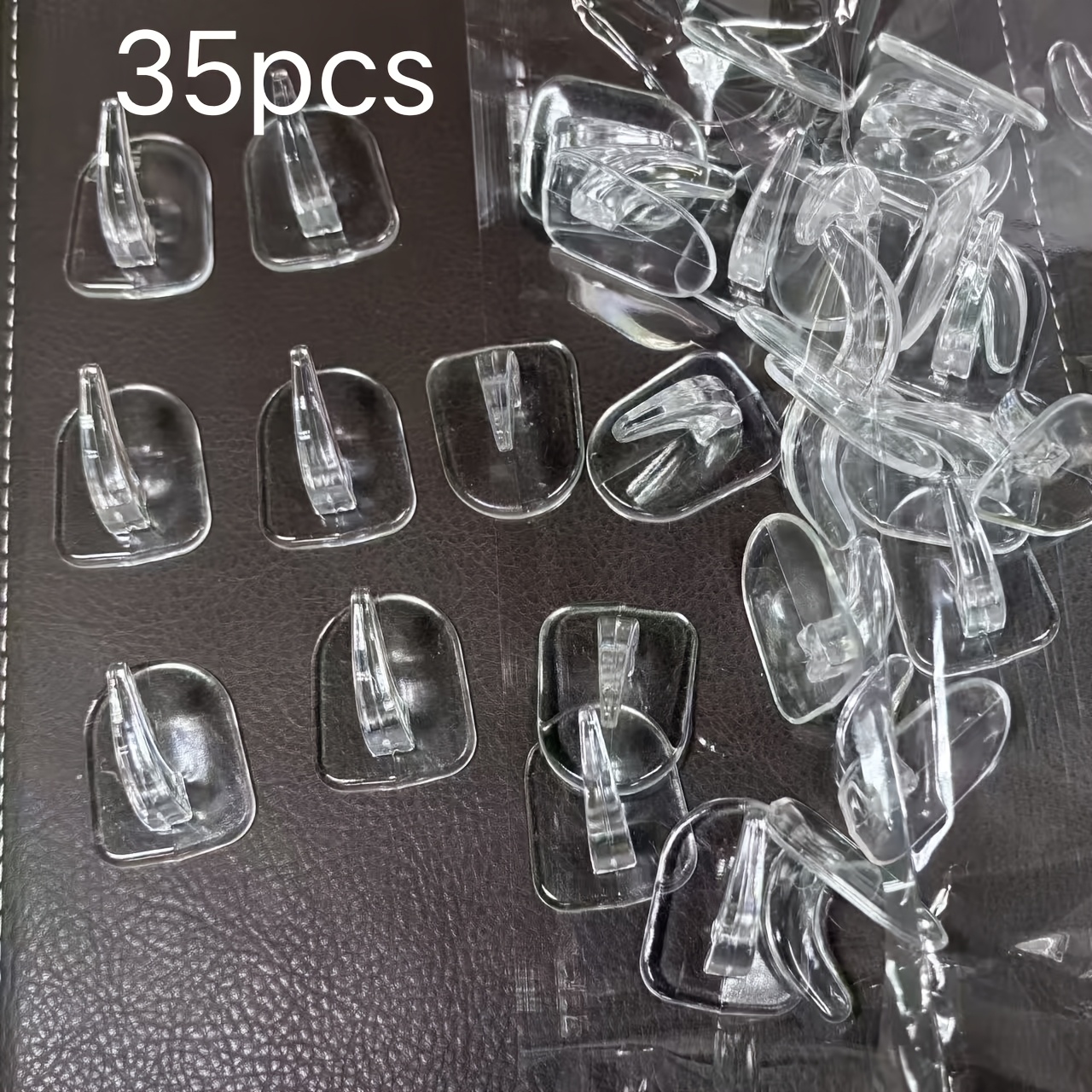 TEMU Ganci Mini a Corno di Bue Trasparenti Autoadesivi Senza - Ganci da Parete Invisibili Adatti per Auto, Casa, Senza Plastica per Appendere Chiavi,