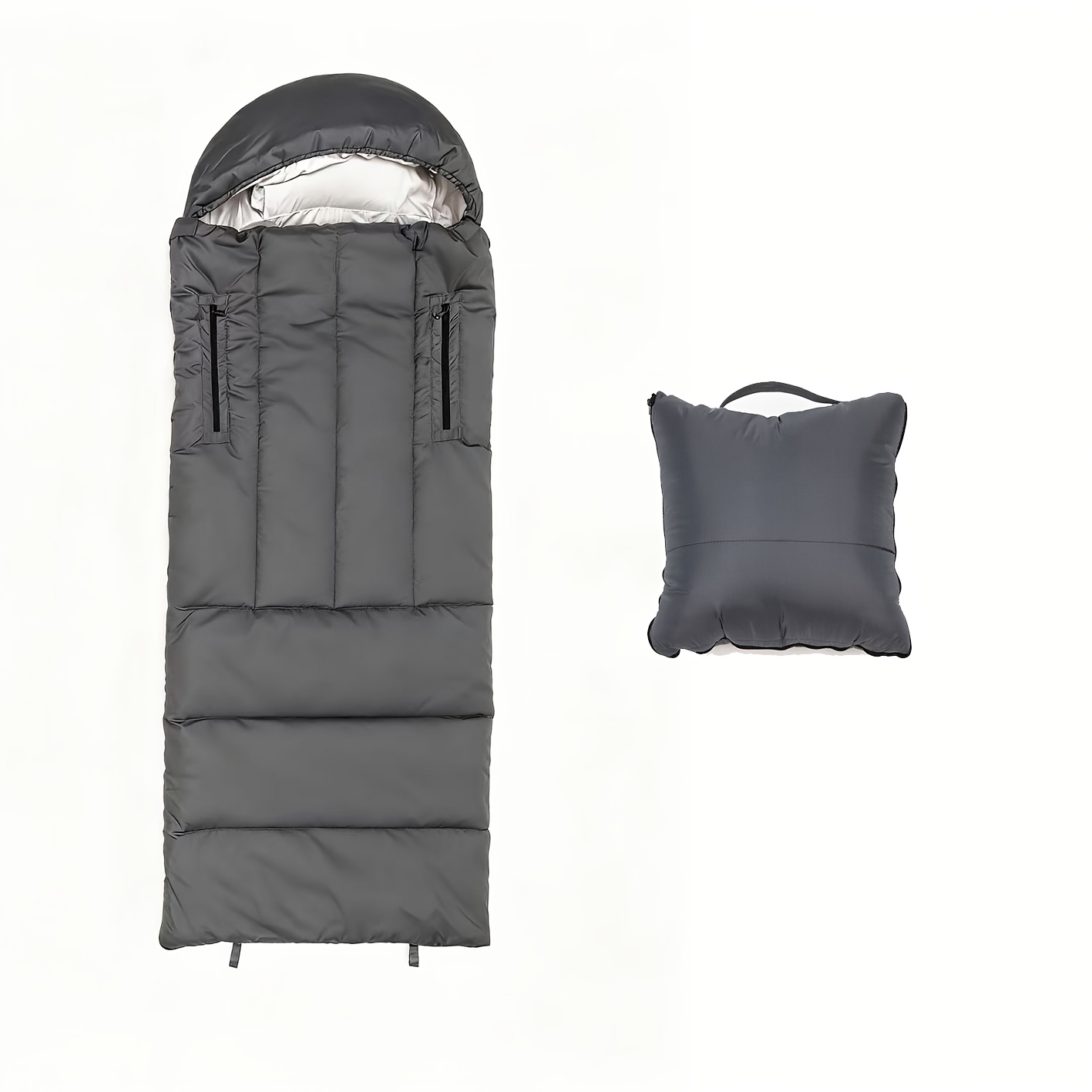 TEMU 1 Person Multifunctional Outdoor Sleeping Bag | Hooded Design, Drawstring Closure, Use, Polyester Filling And Fabric, Rectangular Shape, 900g
