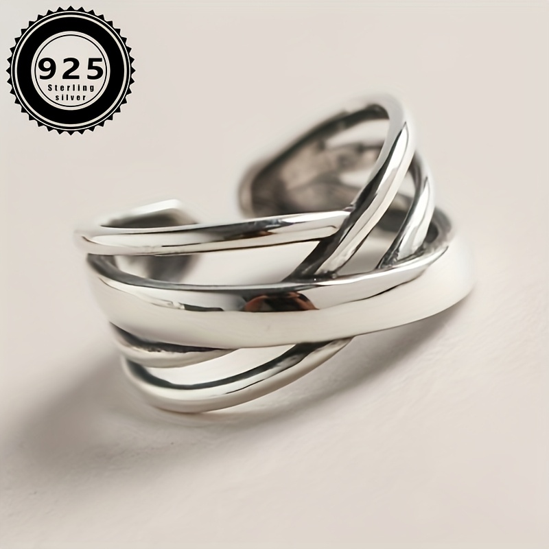 

Bague en argent sterling 925, et polyvalent, décoration de bijoux pour les doigts avec boîte cadeau