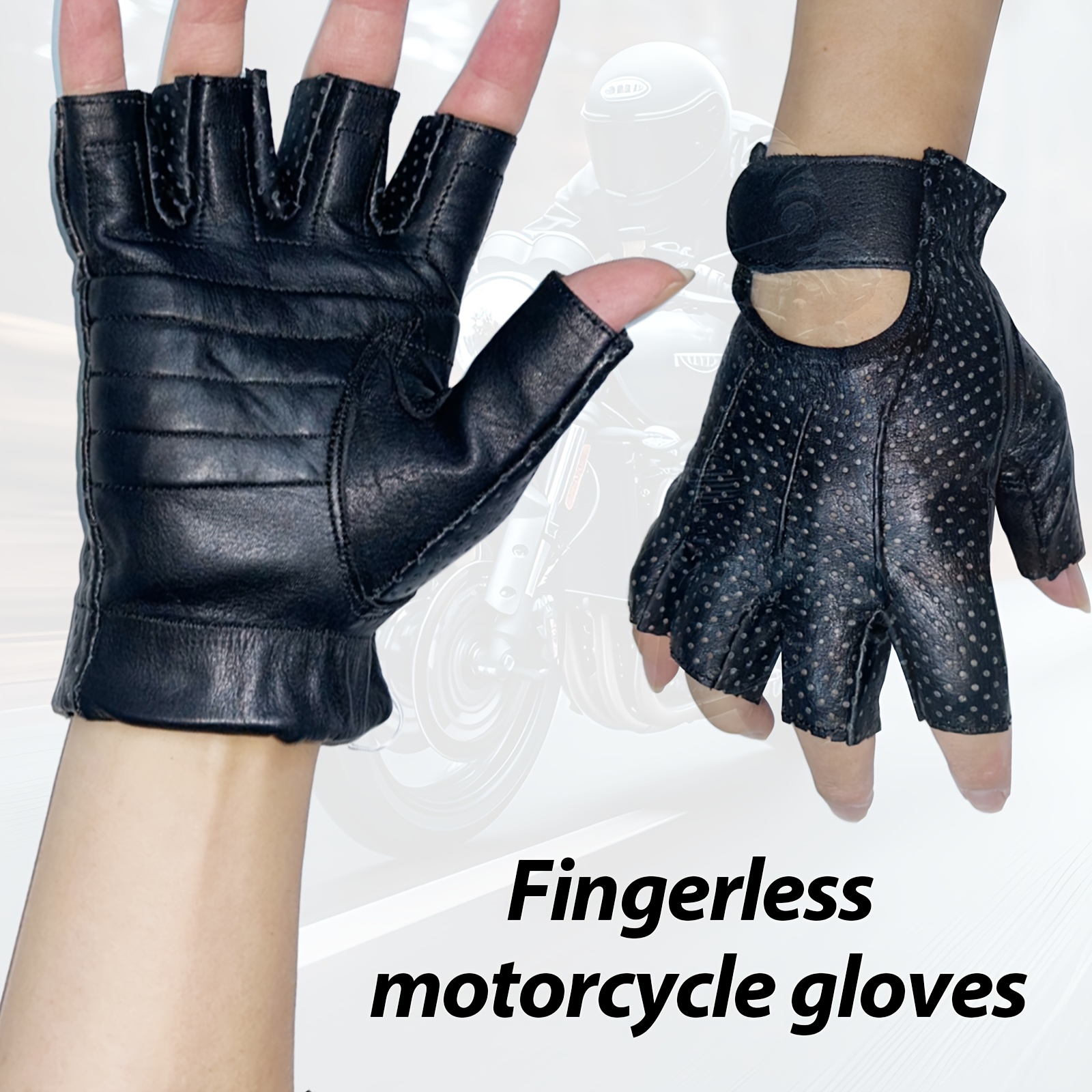 

Gloves , Fingerless Riding Gloves Gel In For For Motorbike, Cycling, Driving,