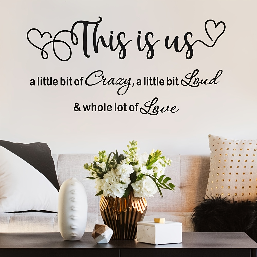 

A Decorative Wall Sticker About Family That The Home And Love, Featuring Inspirational Phrases.