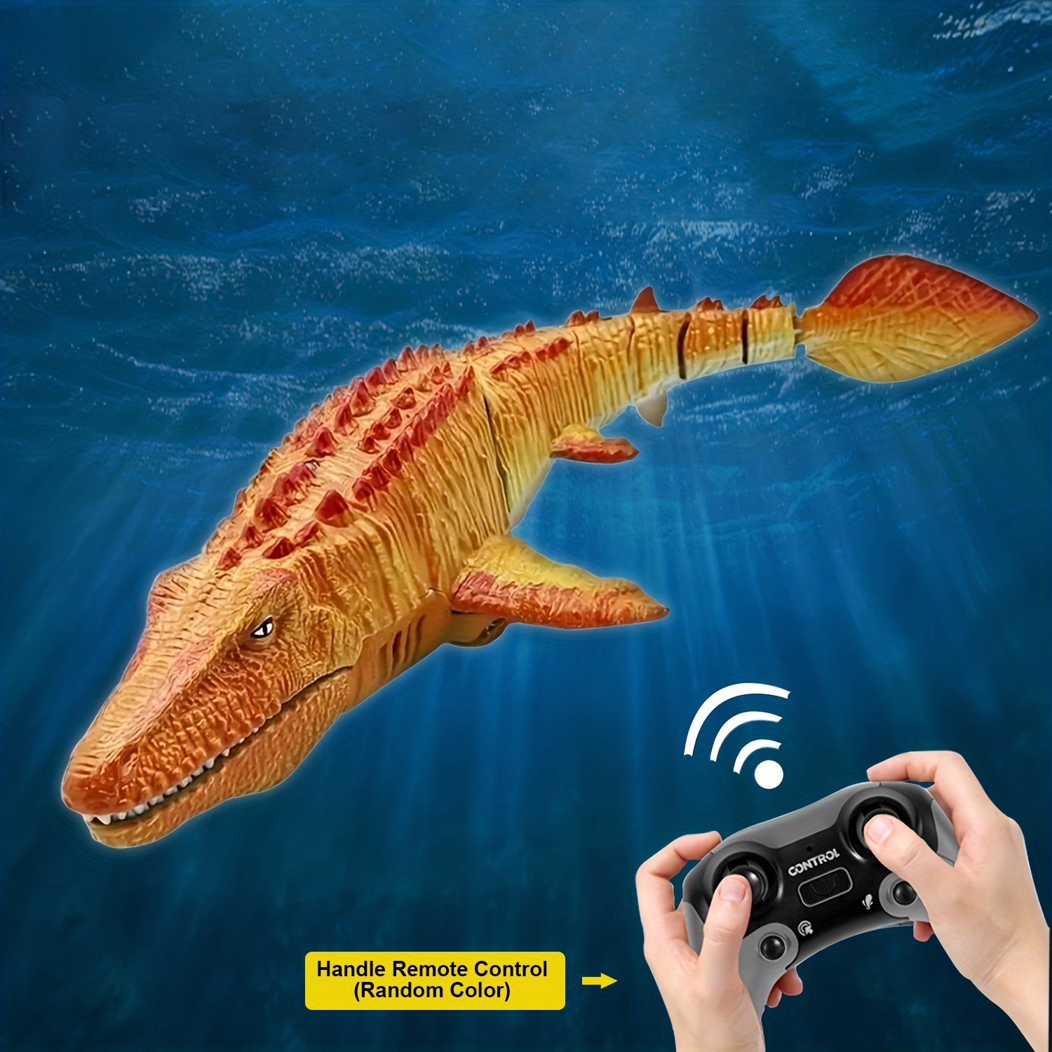 Juguete De Piscina Mosasaurio A Control Remoto – Simulación Con Luz Y Agua Pulverizada, Para Lago O Piscina