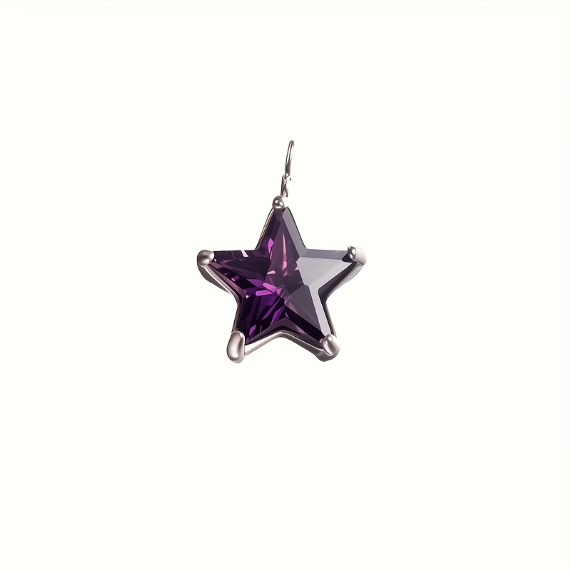 Star and Heart-Shaped Colorful Zirconia Pendant
