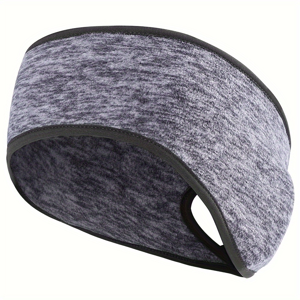TEMU Fleece-lined Headbands, Windproof Breathable Front, Sports Ear Muffs, Women's Hairband, Winter Outdoor Running Gym Accessories